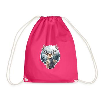 Cerf d’hiver - Sac de sport léger - fuchsia - Devant