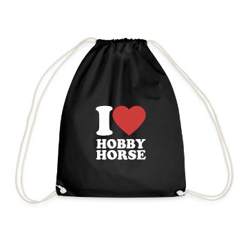 J’aime hobby cheval - Coeur - Hobby - Sac de sport léger - noir - Devant