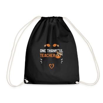 One Thankful Teacher - Turnbeutel - Schwarz - Vorne