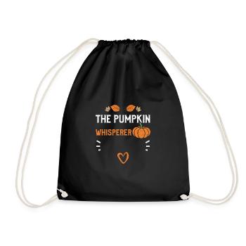 The Pumpkin Whisperer - Pumpkin - Drawstring Bag - black - Front