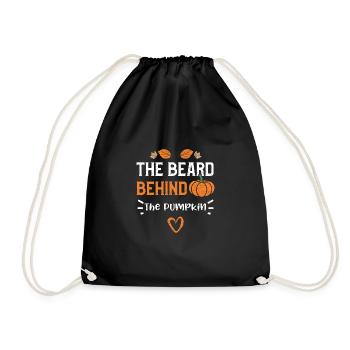 The Beard Behind The Pumpkin - Turnbeutel - Schwarz - Vorne