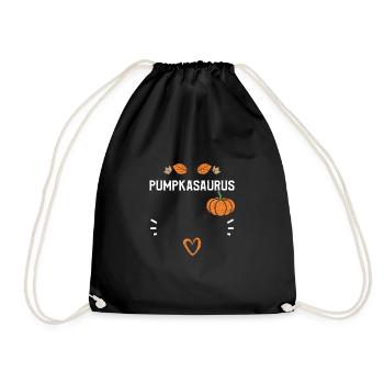 Pumpkasaurus - Pumpkin - Drawstring Bag - black - Front