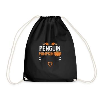 Penguin Pumpkin - Pumpkin - Turnbeutel - Schwarz - Vorne