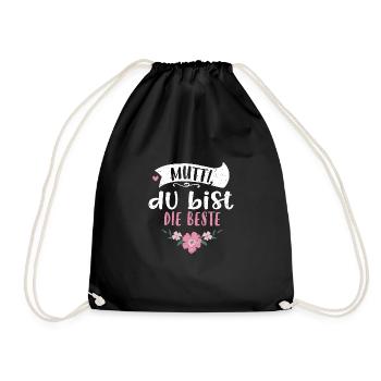 Mummy, you're the best - Drawstring Bag - black - Front