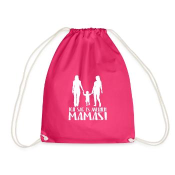 Ich sag es meinen Mamas Schriftzug Design - Turnbeutel - Fuchsia - Vorne