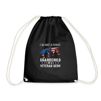 Amerika Enkelkind Witzige Zitat amerikanische Flag - Turnbeutel - Schwarz - Vorne