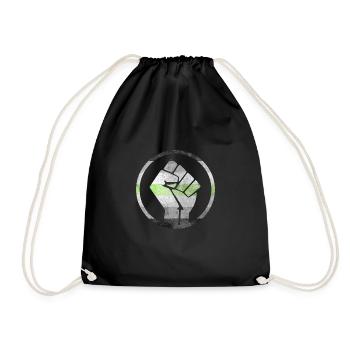 Fist Flag out Agender - Drawstring Bag - black - Front