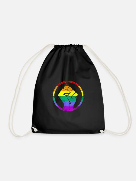 Faust Flagge für LGBT - Turnbeutel - Schwarz