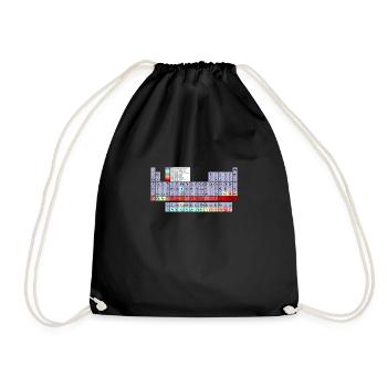 periodic table - Drawstring Bag - black - Front