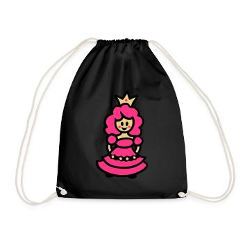 Princess - Drawstring Bag - black - Front