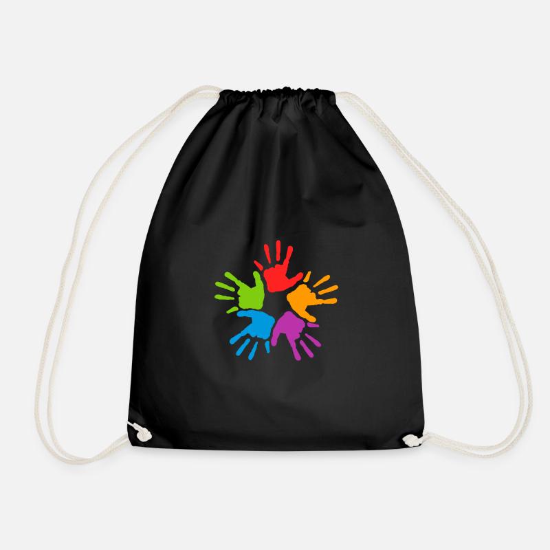 Together - Drawstring Bag - black