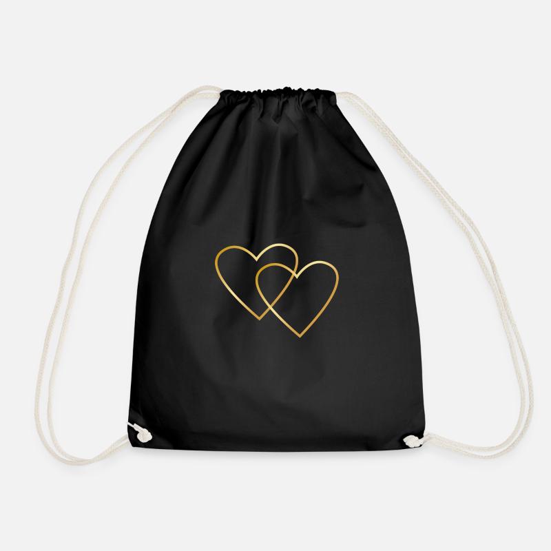 Deux cœurs d’or - Sac de sport léger - noir