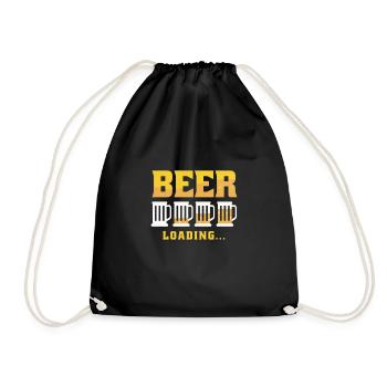 BEER LOADING - Turnbeutel - Schwarz - Vorne