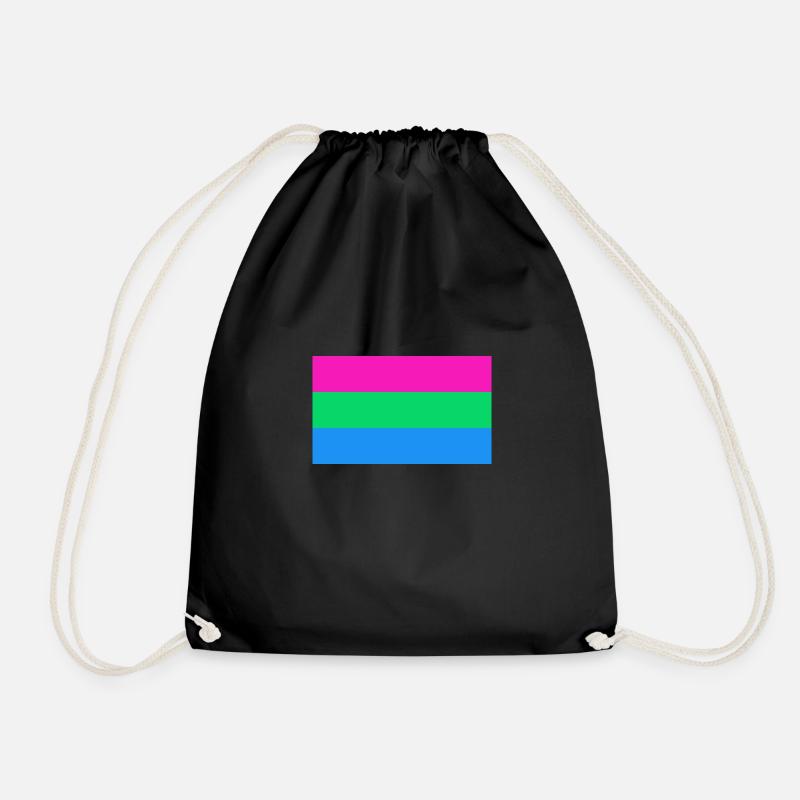 LGBT Polysexual - Drawstring Bag - black