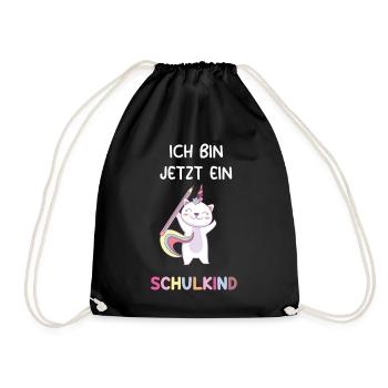 Ich bin jetzt ein Schulkind - Schule Erste Klasse - Turnbeutel - Schwarz - Vorne