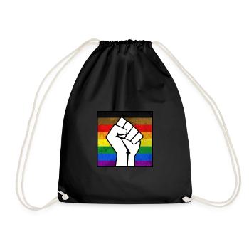 Philadelphias Pride Fist Aufkleber - Turnbeutel - Schwarz - Vorne