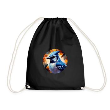 Geai bleu - Sac de sport léger - noir - Devant