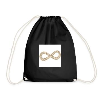 Rebord en or infini léopard - Sac de sport léger - noir - Devant