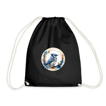 Geai bleu - Sac de sport léger - noir - Devant