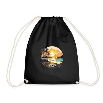 Hawaii Rainbow Falls Exklusives Design - Turnbeutel - Schwarz - Vorne
