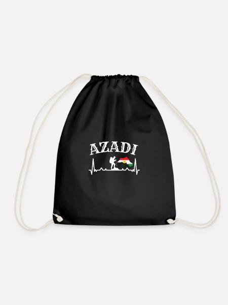 Freiheit Azadi KURDISTAN KURD - Turnbeutel - Schwarz