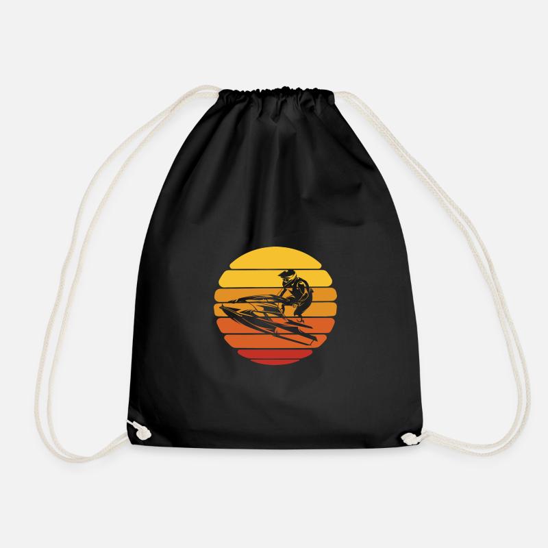 Jet Ski Sunset Wassersport Design - Turnbeutel - Schwarz
