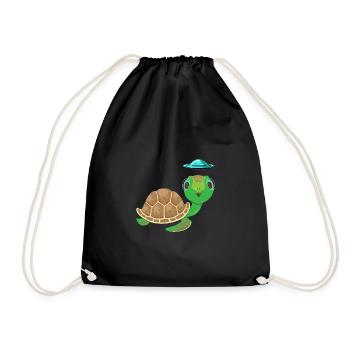 Alien, OVNI et Tortue: Aventureux - Sac de sport léger - noir - Devant