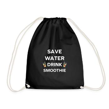 smoothie2 - Drawstring Bag - black - Front