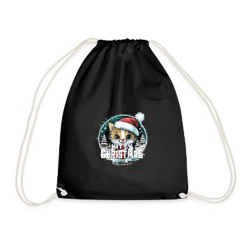 Chat de Noël - Kitty Noël - Sac de sport léger - noir - Devant