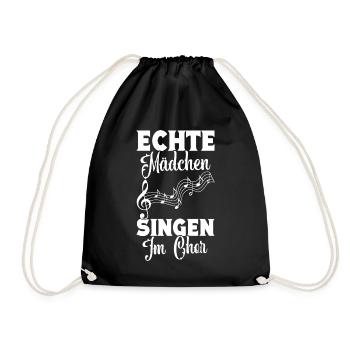 Chorsänger Bass Singen Dirigent Musiker Chorleiter - Turnbeutel - Schwarz - Vorne