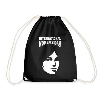 Journée internationale de la femme - Cadeau - Sac de sport léger - noir - Devant