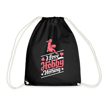 J’aime Hobby Horsing - Coeur - Hobby - Sac de sport léger - noir - Devant