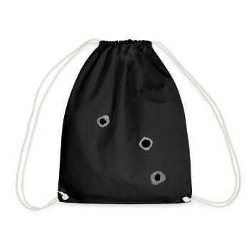 Impacts de balle Conception comme vecteur - Sac de sport léger - noir - Devant