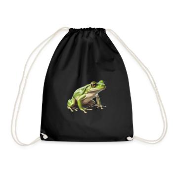 laubfrosch - Lebendiges Tier-Design - Turnbeutel - Schwarz - Vorne