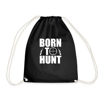 born to hunt - Sac de sport léger - noir - Devant
