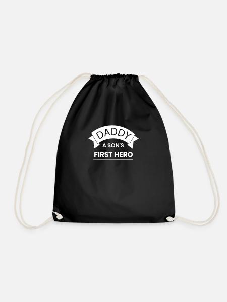 Superdad Superpapa héros papa papa papa sort papa - Sac de sport léger - noir