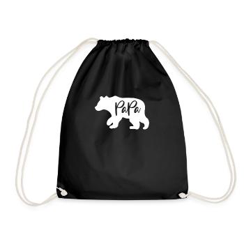Papa Bär - Turnbeutel - Schwarz - Vorne