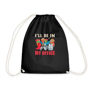 Bureau jardin jardinier botanique récolte - Sac de sport léger - noir - Devant