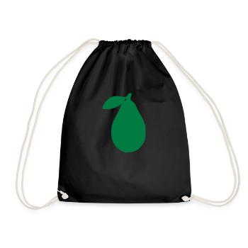 Avocado funny gift fruit - Drawstring Bag - black - Front