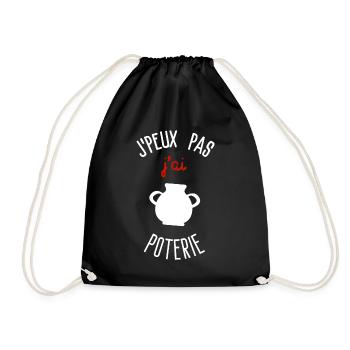 J'peux pas j'ai Poterie - Sac de sport léger - noir - Devant