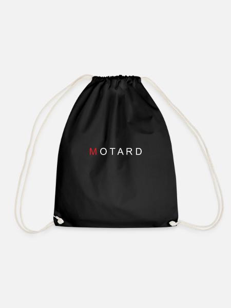 Moto Cross - Drawstring Bag - black