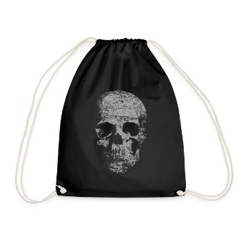 Skull - Drawstring Bag - black - Front