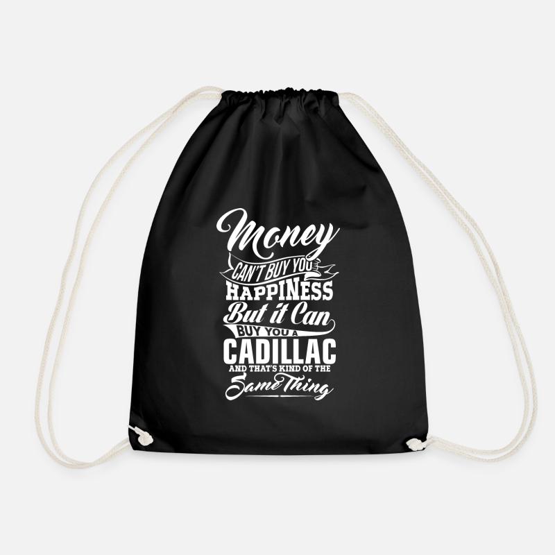 MONEY AND CADILLAC W - Drawstring Bag - black