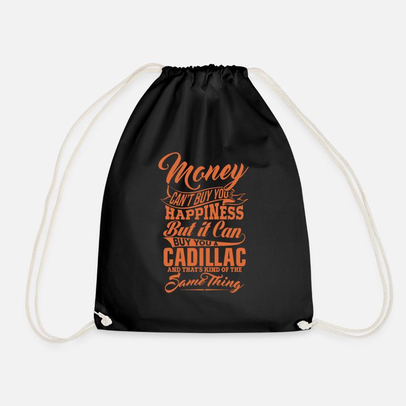 MONEY AND CADILLAC Y - Drawstring Bag - black