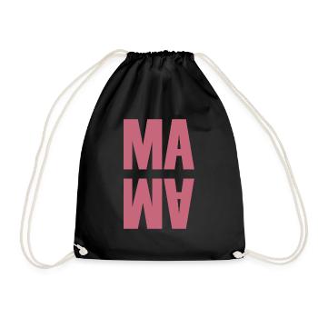 Maman | Mère | Fête des Mères - Sac de sport léger - noir - Devant