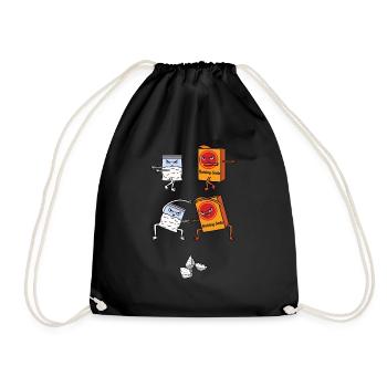 Anime Fusion Backpulver Kokain Crack - Turnbeutel - Schwarz - Vorne