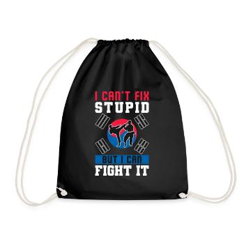 TKD Korean Martial Arts Tae Kwon - Turnbeutel - Schwarz - Vorne