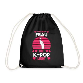 K-pop - Turnbeutel - Schwarz - Vorne