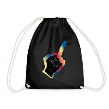 Black Fist Aura - Drawstring Bag - black - Front