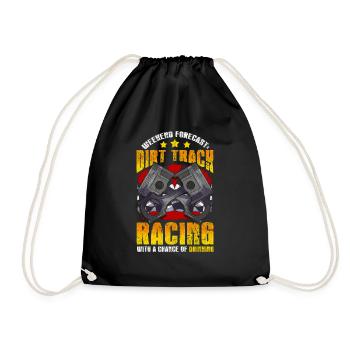 Wochenendvorhersage Dirt Track Racing Racer - Turnbeutel - Schwarz - Vorne